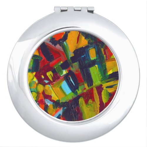 Kandinsky 304 Colorful Abstract Painting Compact Mirror