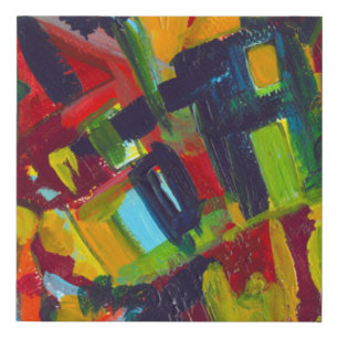 Kandinsky '304' Colorful Abstract Painting Faux Canvas Print