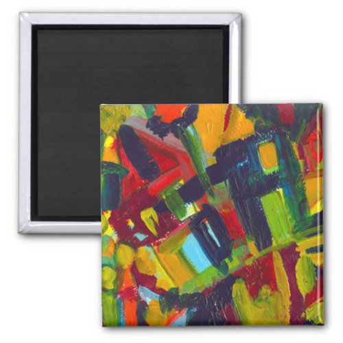 Kandinsky 304 Colorful Abstract Painting Magnet