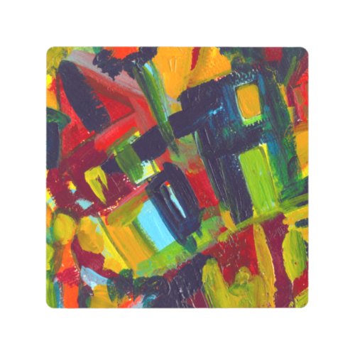 Kandinsky 304 Colorful Abstract Painting Metal Print