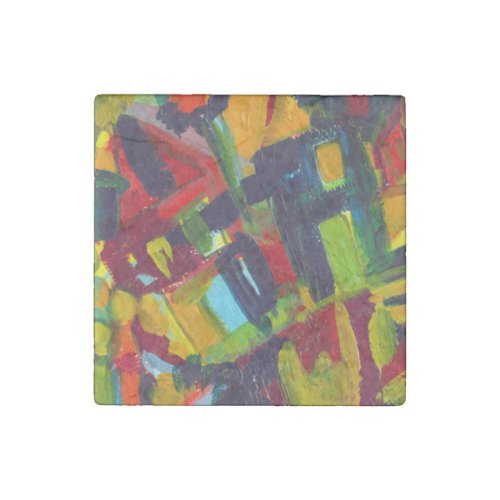 Kandinsky 304 Colorful Abstract Painting Stone Magnet