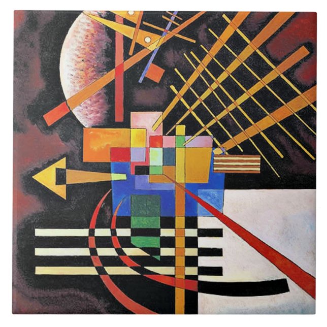 Kandinsky - Above and Left, Ceramic Tile (Front)