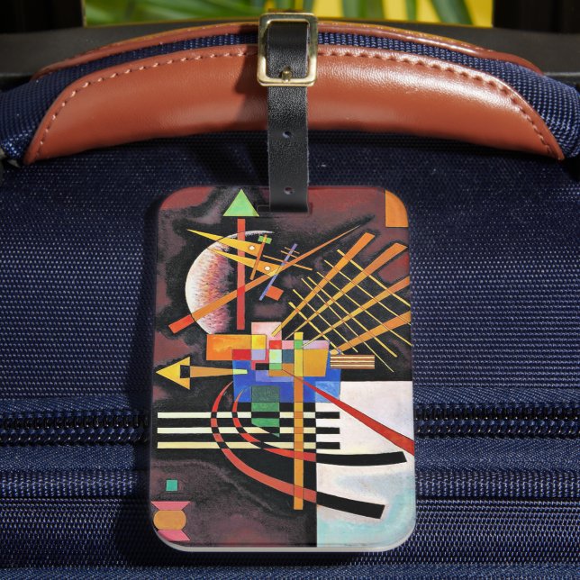 Kandinsky - Above and Left, famous art Luggage Tag (Front Insitu 2)
