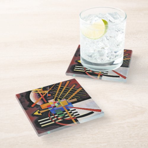 Kandinsky - Above and Left, Glass Coaster