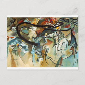 kandinsky abract art postcard