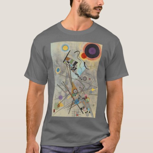 Kandinsky Absract Expressionist Dark Grey T_Shirt
