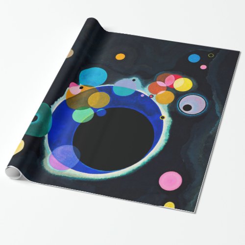 Kandinsky Abstract Art Blue Black Red Yellow Wrapping Paper