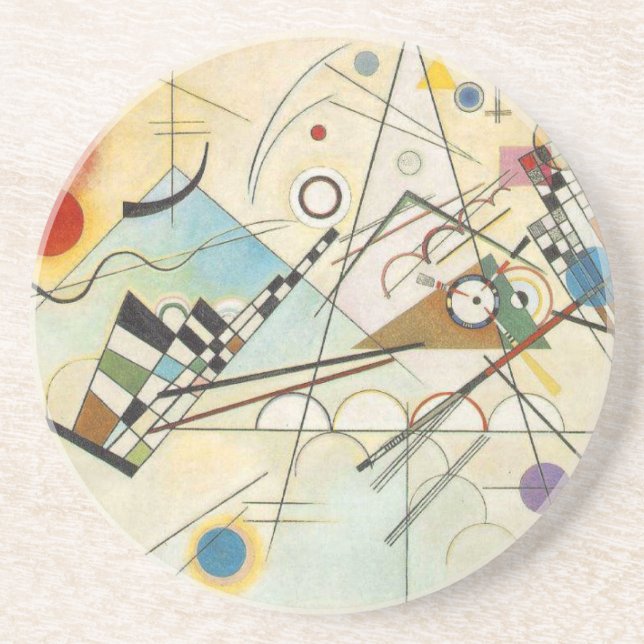 Kandinsky Abstract art Drink Coaster (Front)