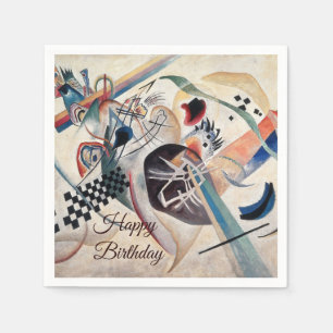 Kandinsky Abstract Art Happy Birthday Napkins