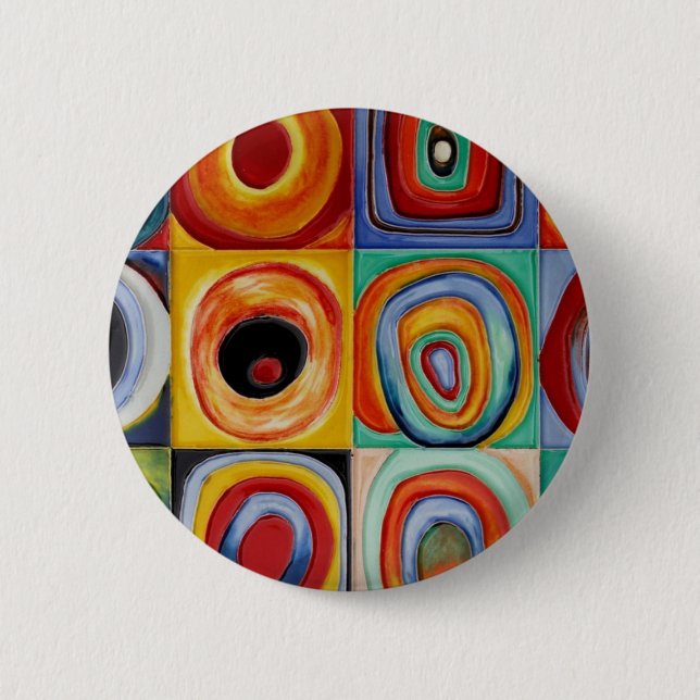 Kandinsky Abstract Art Pinback Button (Front)