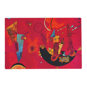 Kandinsky Abstract Art Red Blue Yellow Colorful Placemat
