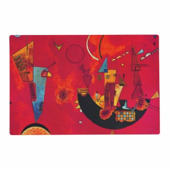 Kandinsky Abstract Art Red Blue Yellow Colorful Placemat by made_in_atlantis at Zazzle