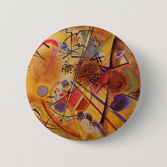 Kandinsky Abstract Artwork Button (Front)