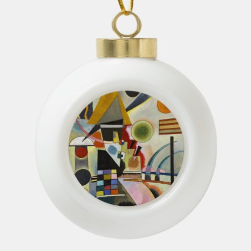 Kandinsky Abstract Artwork Ceramic Ball Christmas Ornament