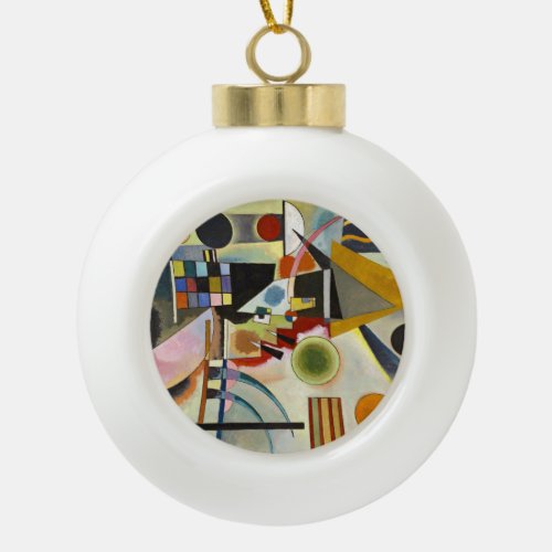 Kandinsky Abstract Artwork Ceramic Ball Christmas Ornament