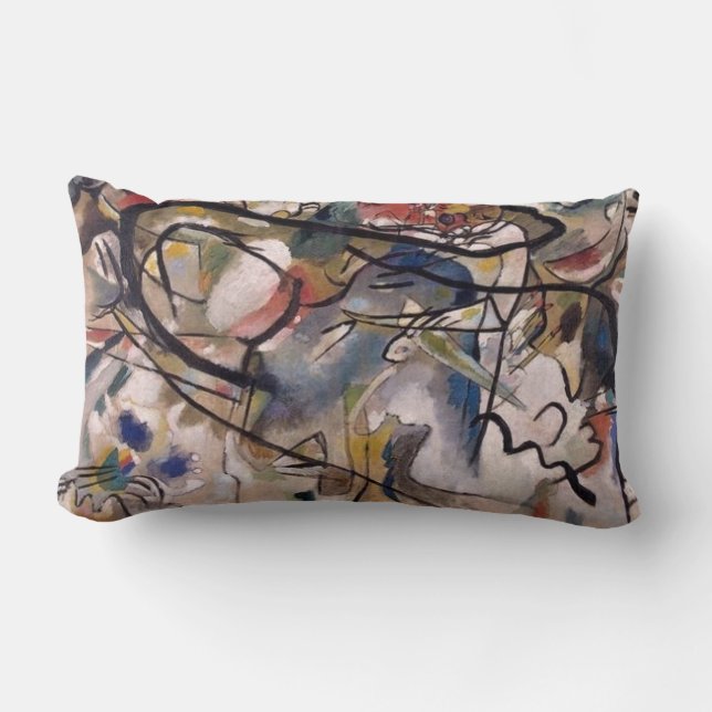 Kandinsky Abstract Artwork Lumbar Pillow (Front)