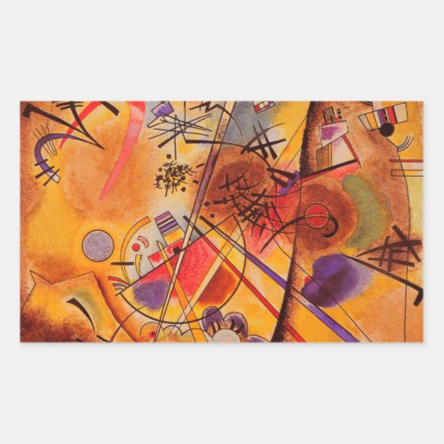 Kandinsky Abstract Artwork Rectangular Sticker