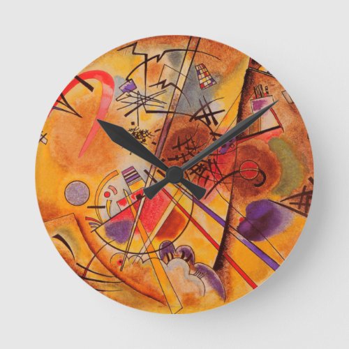 Kandinsky Abstract Artwork Round Clock