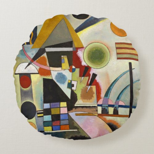 Kandinsky Abstract Artwork Round Pillow