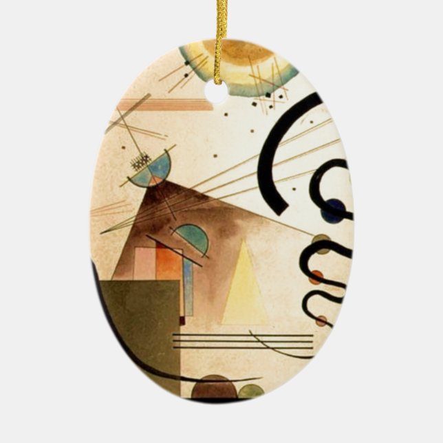 Kandinsky Abstract Ceramic Ornament (Front)