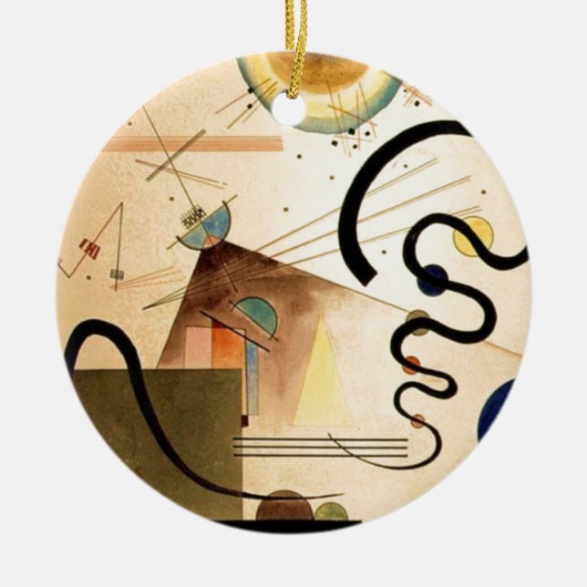 Kandinsky Abstract Ceramic Ornament (Front)