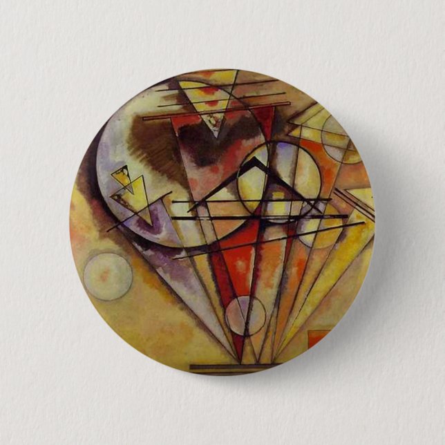 Kandinsky Abstract Circles Button (Front)