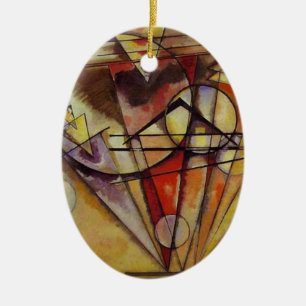 Kandinsky Abstract Circles Ceramic Ornament