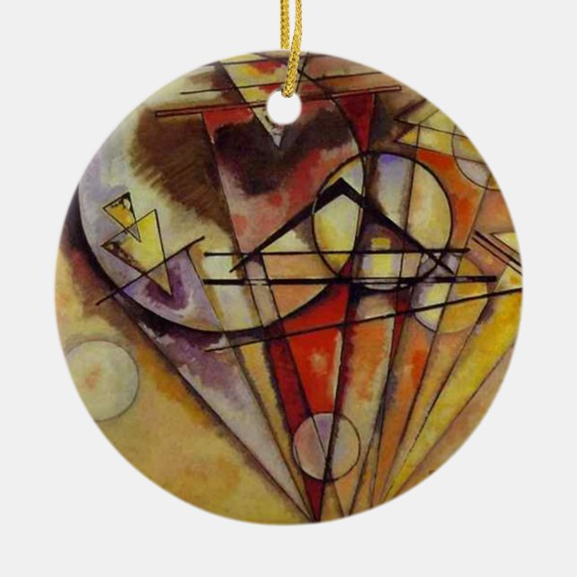 Kandinsky Abstract Circles Ceramic Ornament (Front)