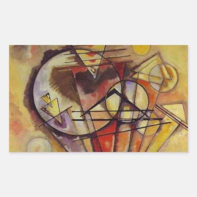 Kandinsky Abstract Circles Rectangular Sticker (Front)