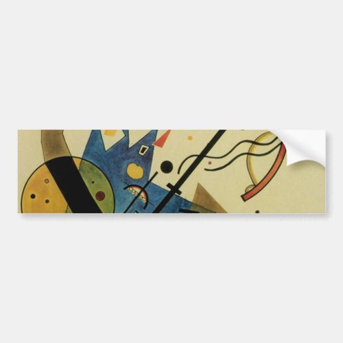 Kandinsky Abstract Circles Shapes Bumper Sticker