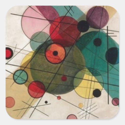 Kandinsky Abstract Circles Sticker