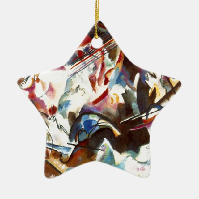 Kandinsky Abstract Composition VI Ceramic Ornament (Front)