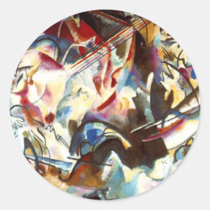 Kandinsky Abstract Composition VI Classic Round Sticker