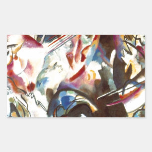 Kandinsky Abstract Composition VI Rectangular Sticker
