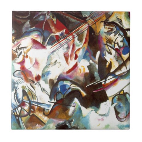 Kandinsky Abstract Composition VI Tile