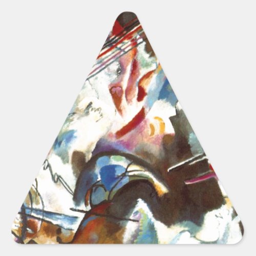 Kandinsky Abstract Composition VI Triangle Sticker