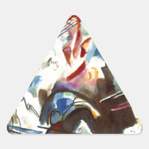 Kandinsky Abstract Composition VI Triangle Sticker