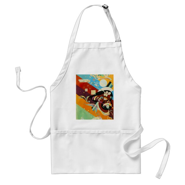 Kandinsky Abstract Compositon IX Adult Apron (Front)