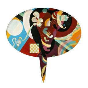 Kandinsky Abstract Compositon IX Cake Topper