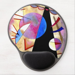 Kandinsky - Abstract Cubism with Pinks and Blues Gel Mouse Pad