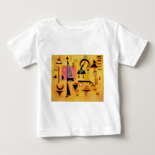 Kandinsky Abstract Decisive Pink Geometric Shapes Baby T_Shirt