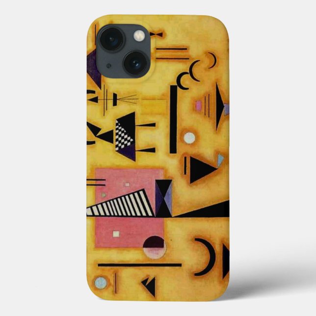 Kandinsky Abstract Decisive Pink Geometric Shapes Case-Mate iPhone Case (Back)