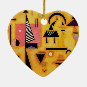 Kandinsky Abstract Decisive Pink Geometric Shapes Ceramic Ornament