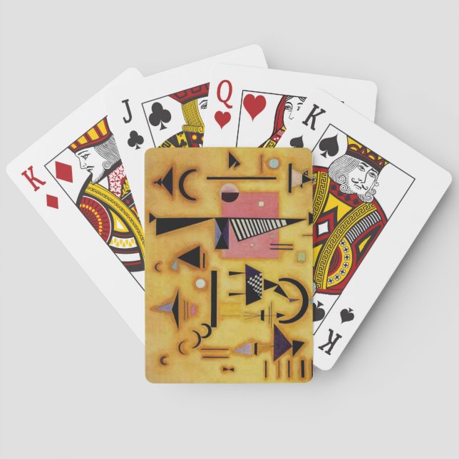 Kandinsky Abstract Decisive Pink Geometric Shapes Poker Cards (Back)