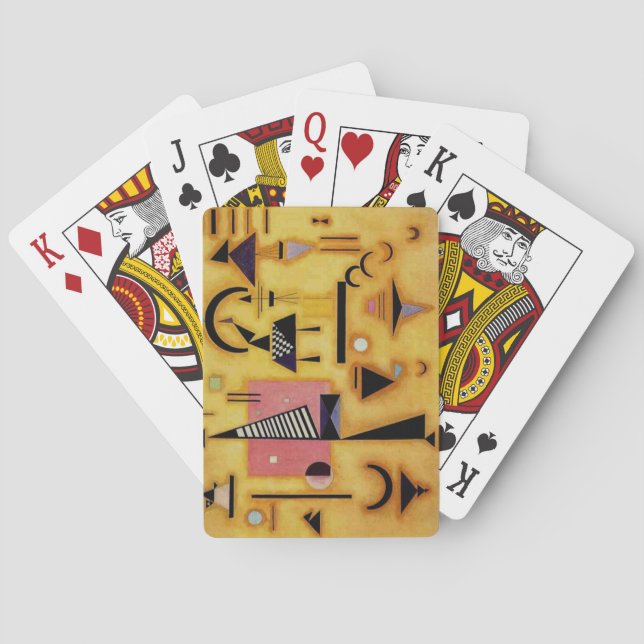Kandinsky Abstract Decisive Pink Geometric Shapes Poker Cards (Back)