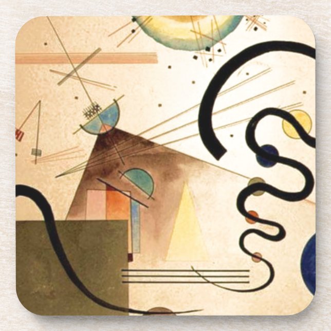 Kandinsky Abstract Drink Coaster (Front)