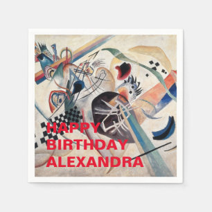 Kandinsky Abstract Happy Birthday Napkins