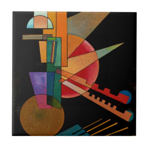 Kandinsky _ Abstract Interpretation Ceramic Tile