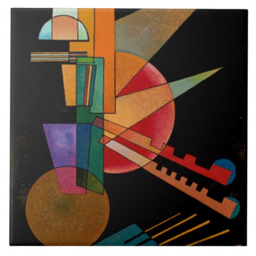 Kandinsky _ Abstract Interpretation Ceramic Tile