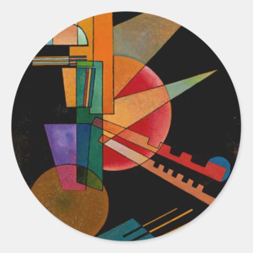 Kandinsky _ Abstract Interpretation Classic Round Sticker